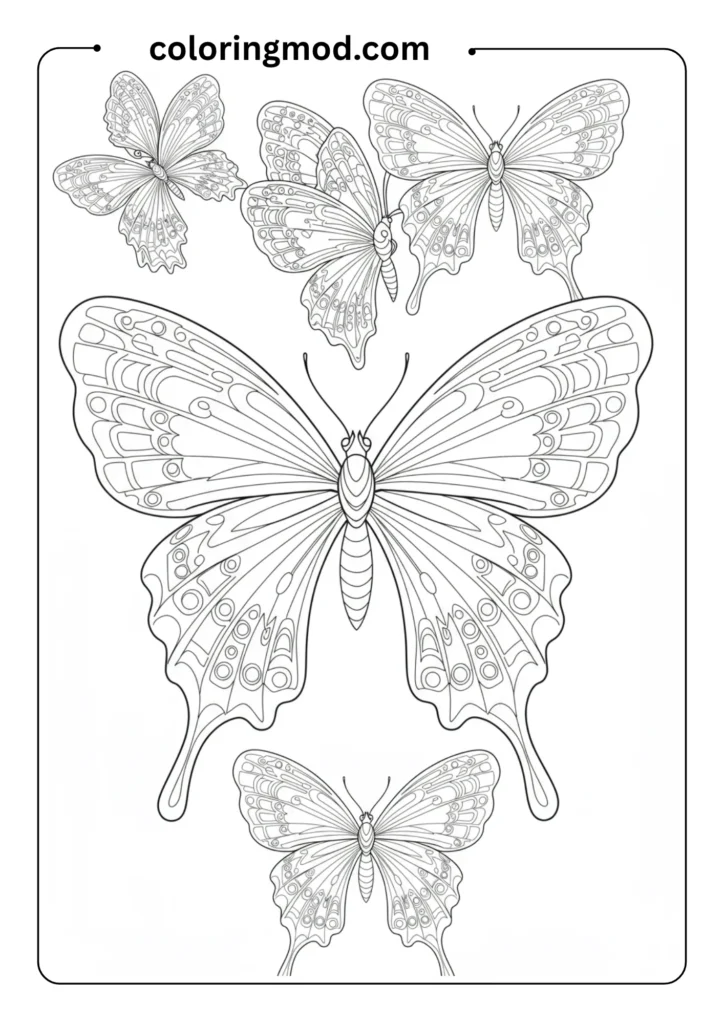 Art Deco Style Butterfly Outline