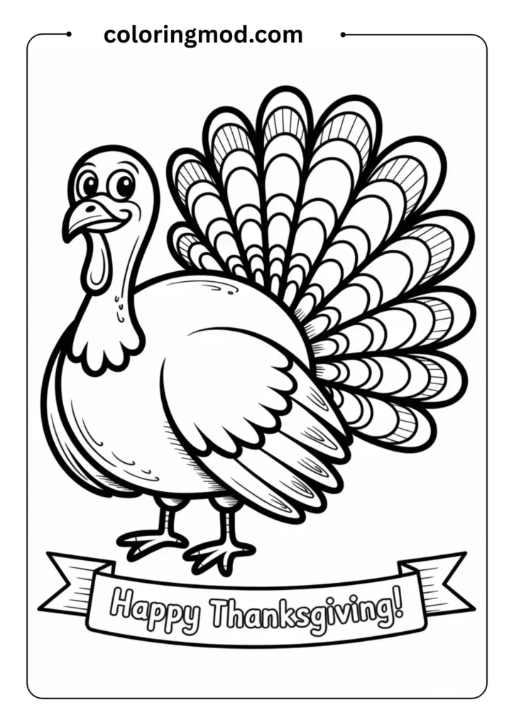 Doodle-style turkey made with simple, bold lines and decorated tail feathers, coloring page formaanime dragon rider with long hair, detailed dragon scales and wings, outlined only