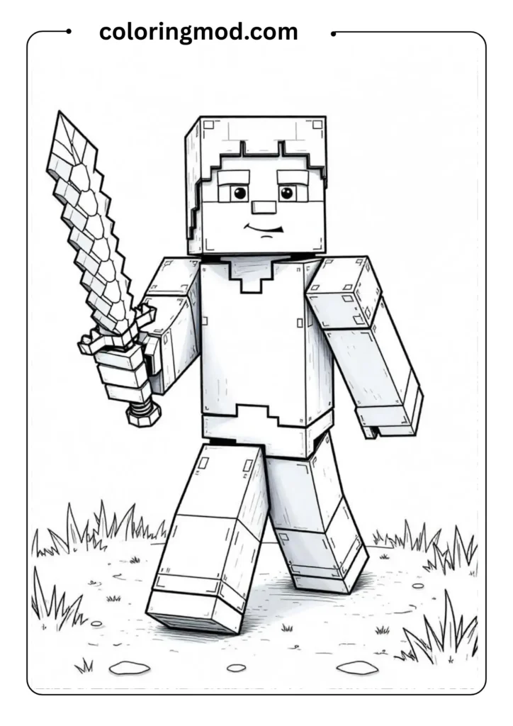 Minecraft Steve holding