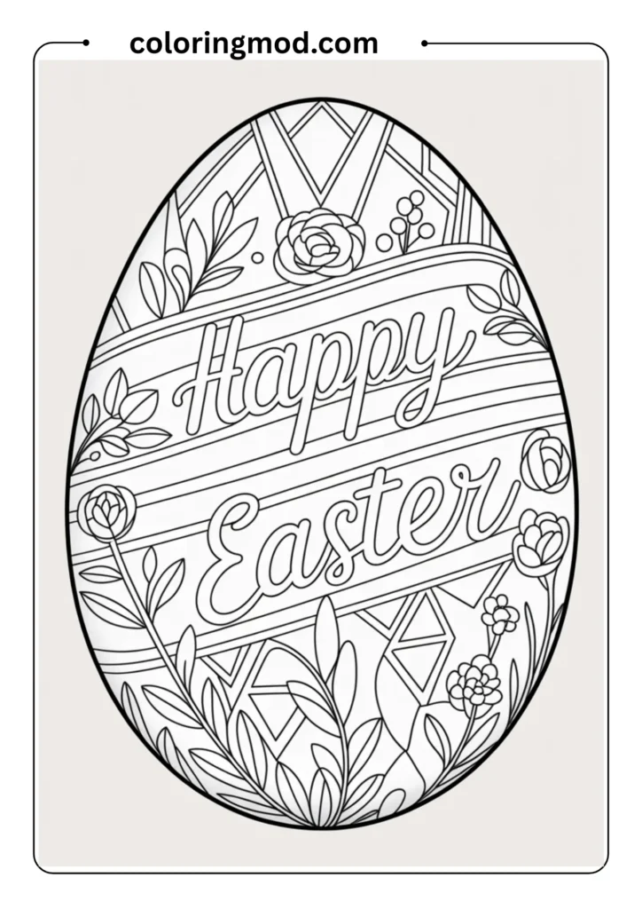 Outline of a large Easter egg decorated flying a spaceship in outer space art of Stitch dancing hula in a grass skirt
