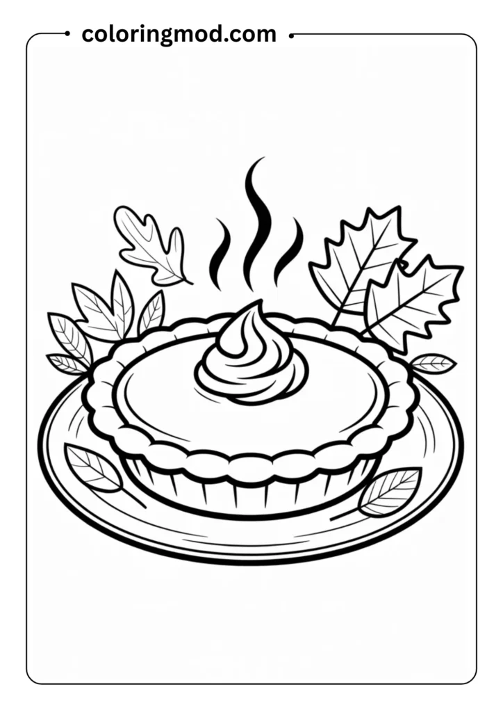 Pumpkin pie on a plate with whipped cream