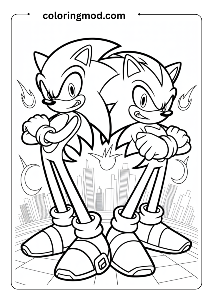 Sonic alongside Shadow the Hedgehog