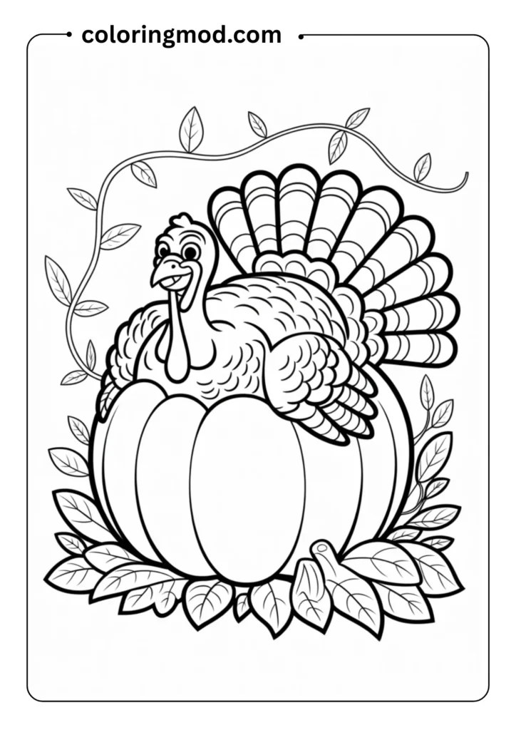 Turkey disguised as a pumpkin