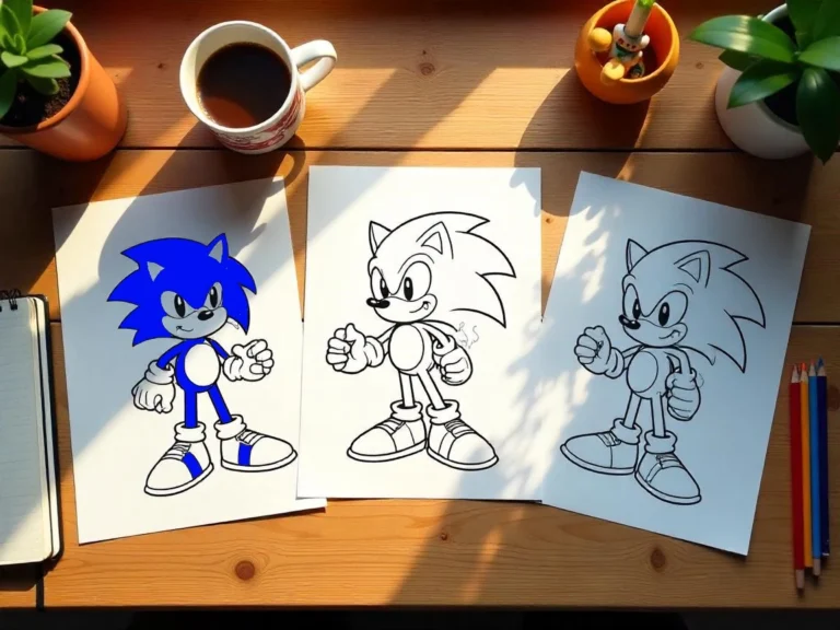 sonic coloring pages
