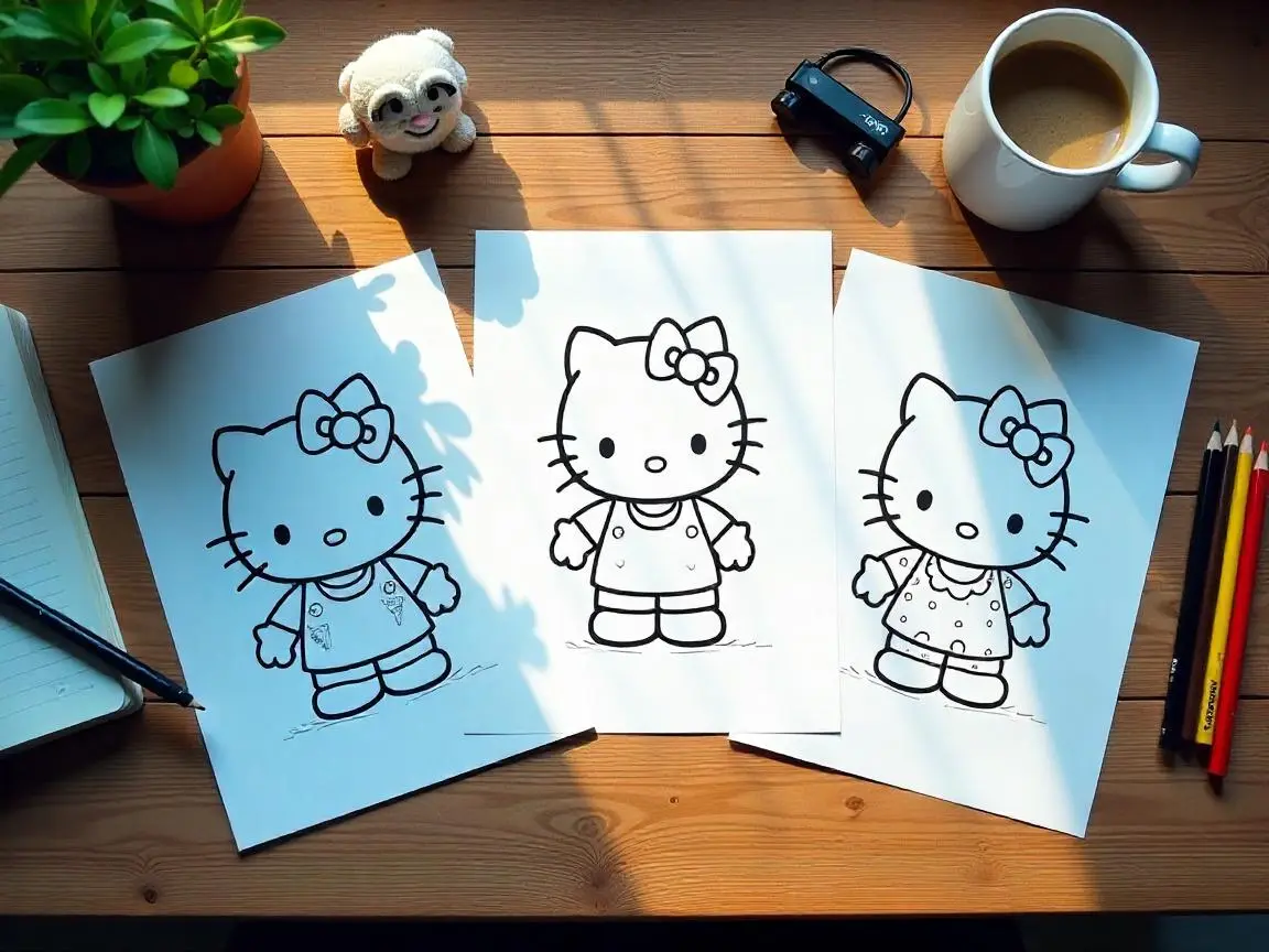 Hello Kitty Coloring Pages